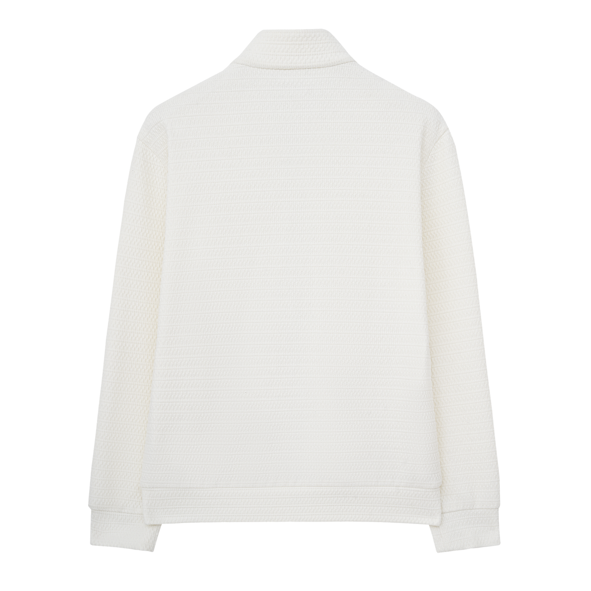 Fine-Texture Knit Jacket – Smooth, Refined Finish