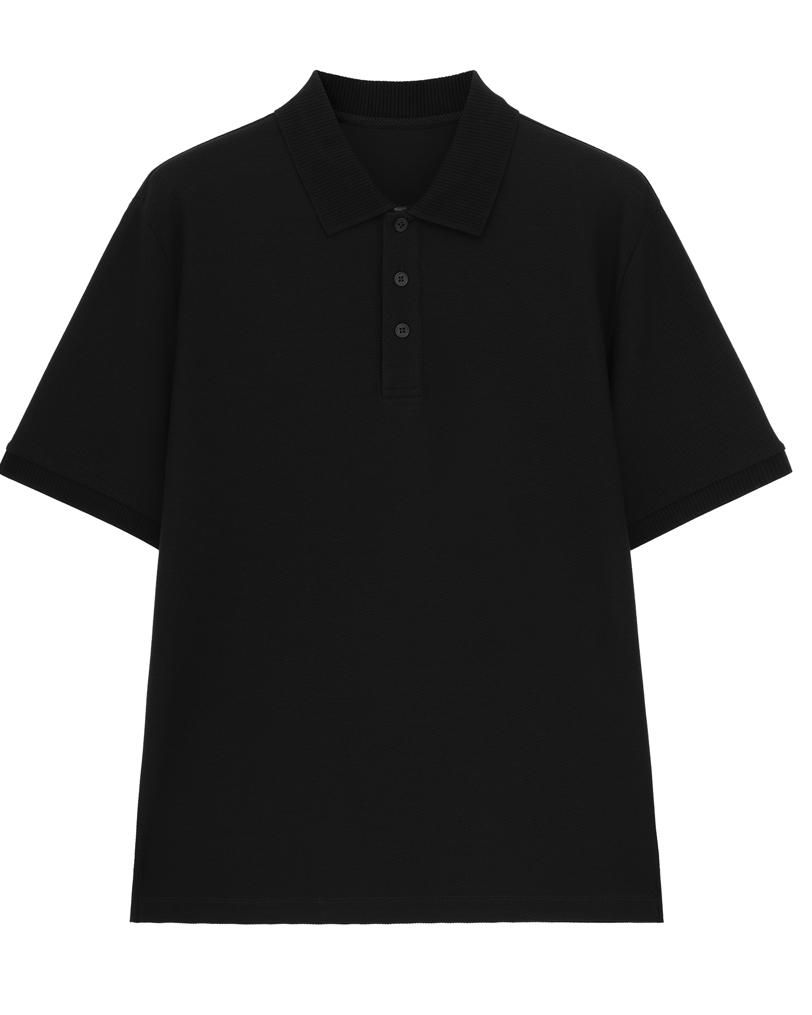 Slit Hem Cotton Polo