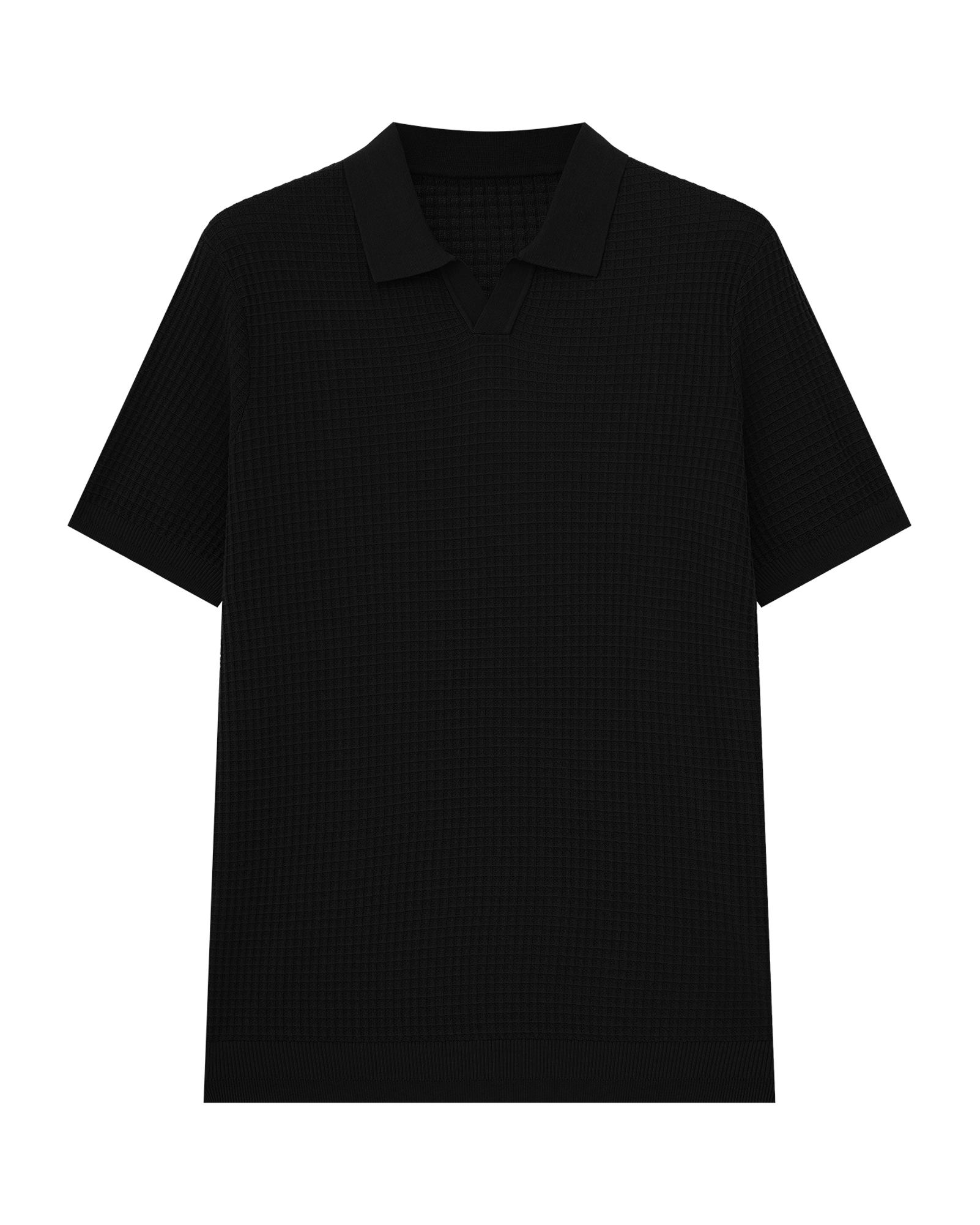 Waffle Silk Knit Polo