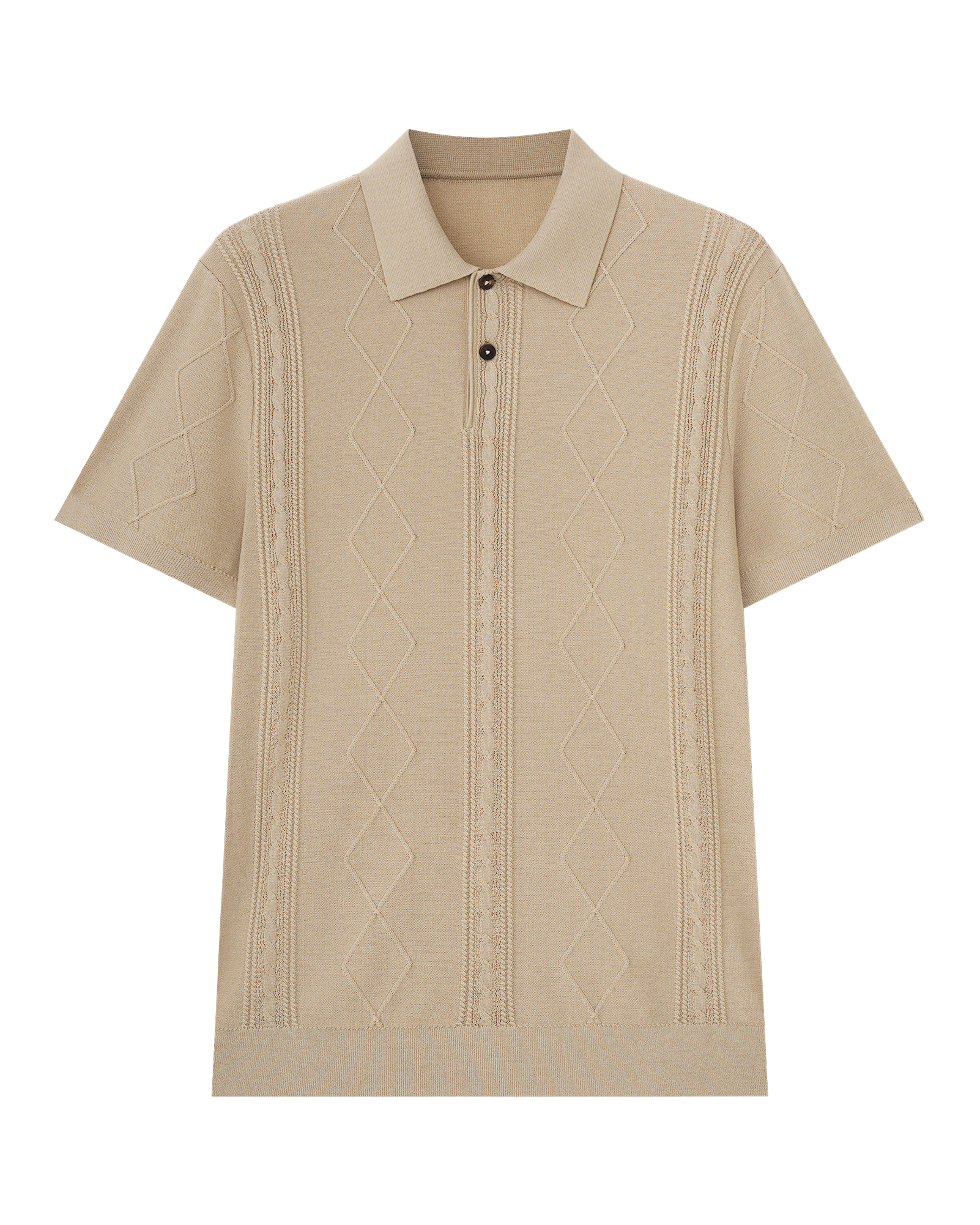 Aran Cotton Knit Polo