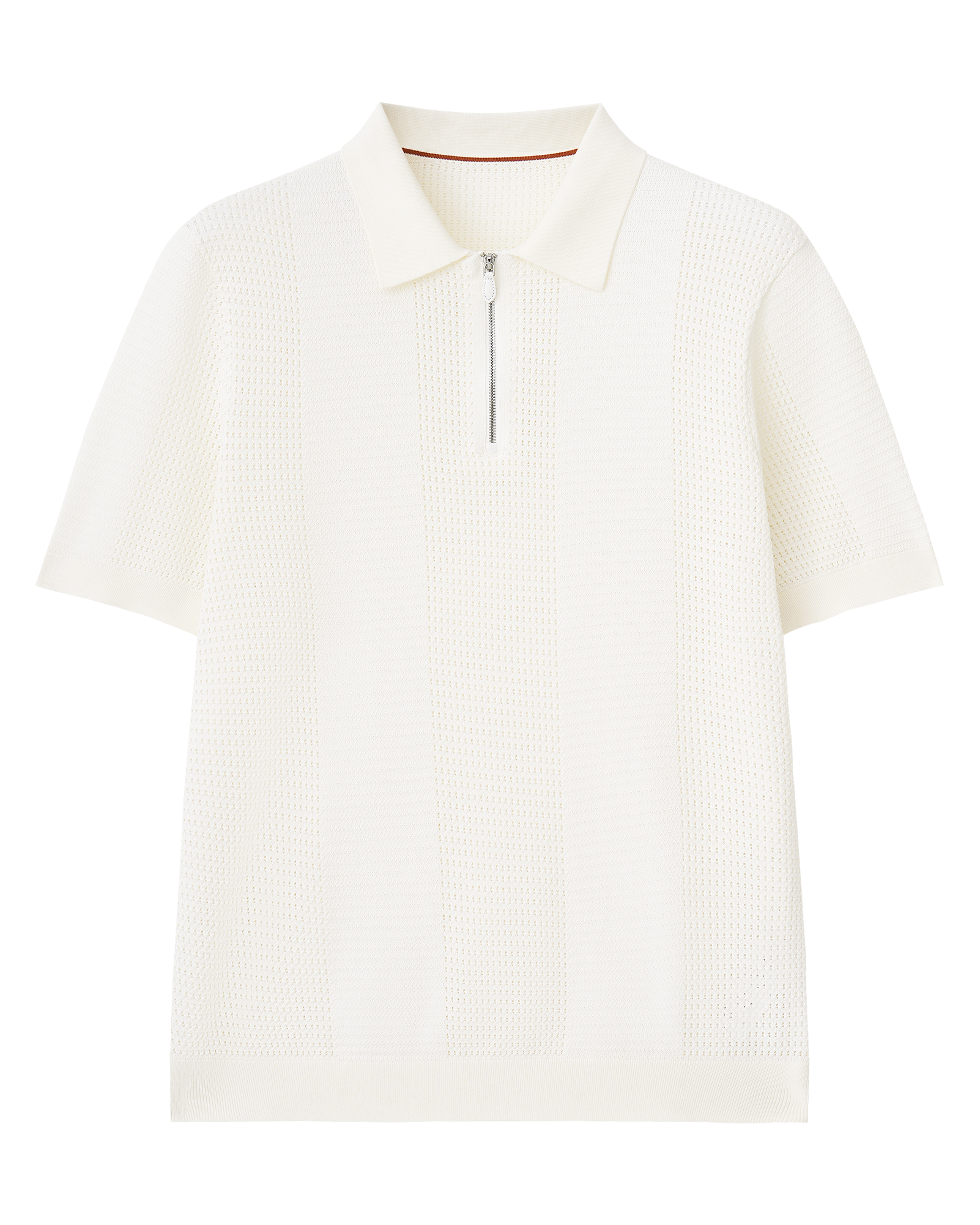 Open Knit Silk Cotton Polo