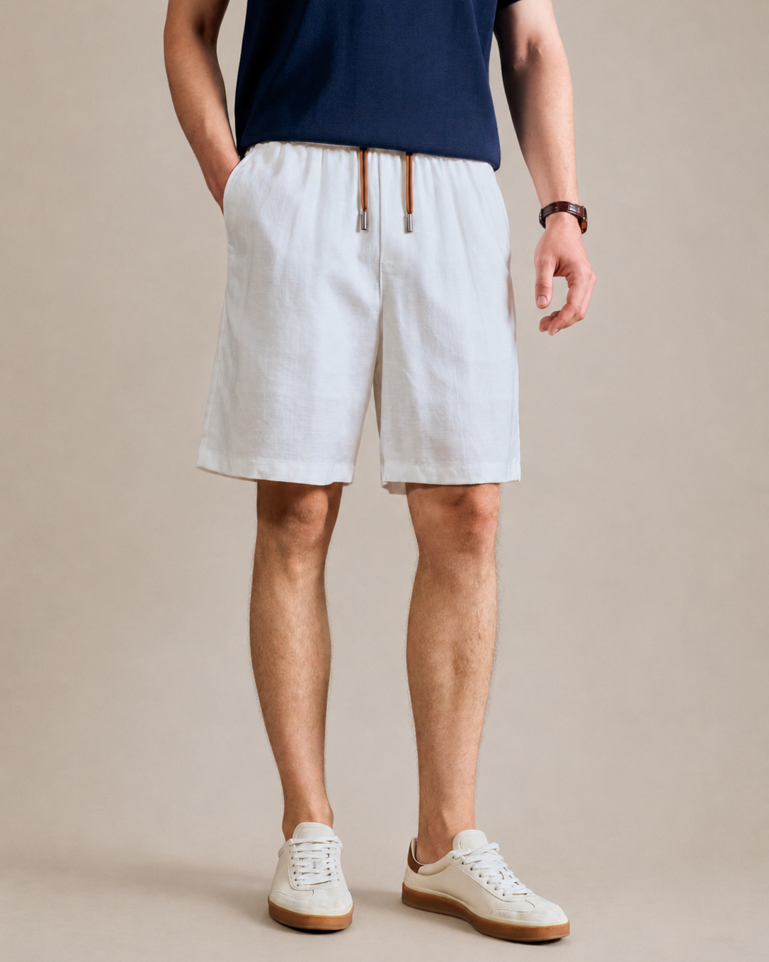 Tencel & Linen Blend Shorts