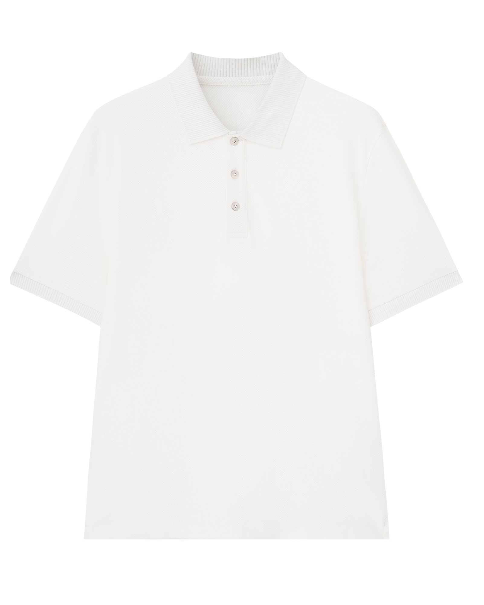 Slit Hem Cotton Polo