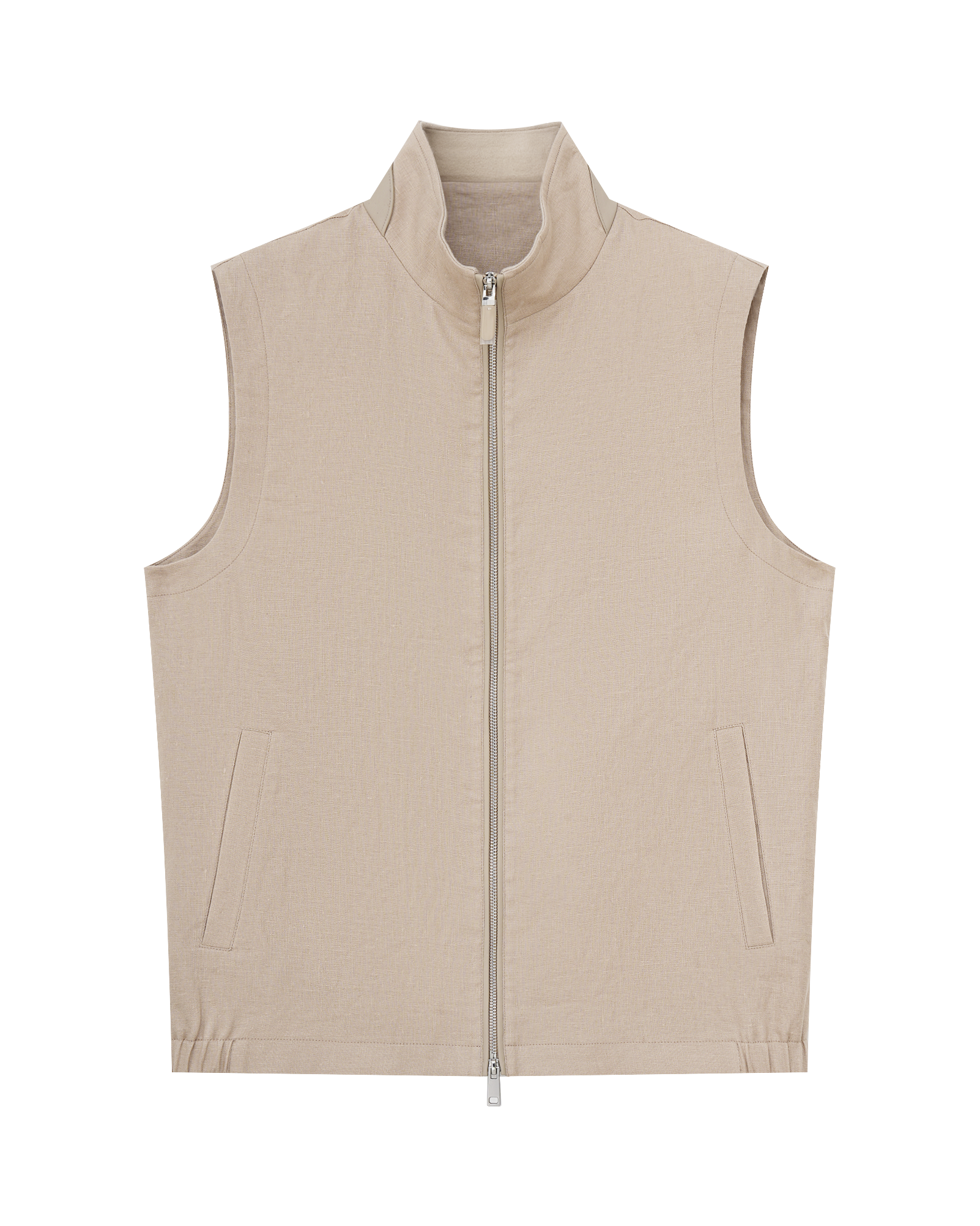 Linen Leather Vest