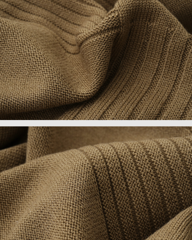 9-Gauge Textured Wool Knit Cardigan
