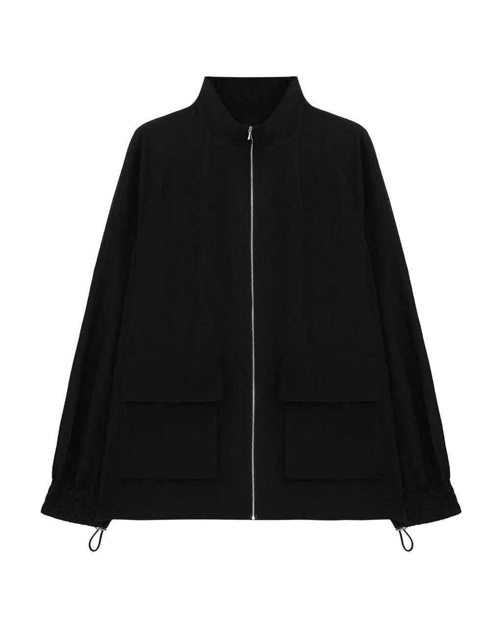 Sleek Black Wool Jacket