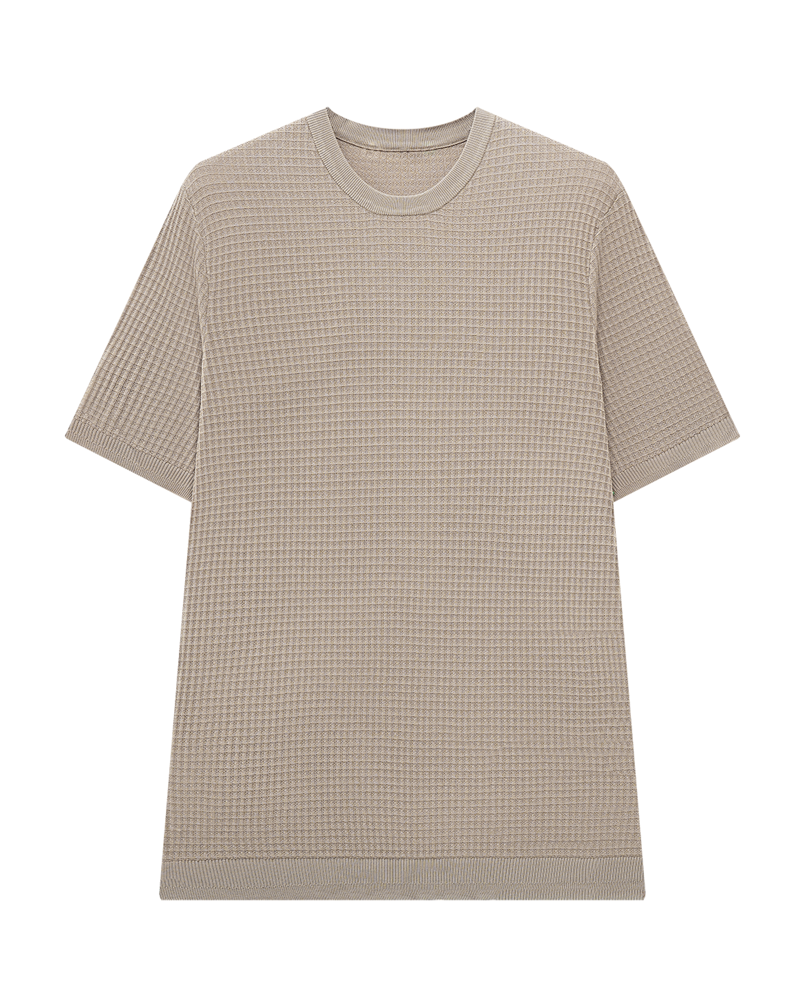 Triple-Yarn Blend Knit T-Shirt