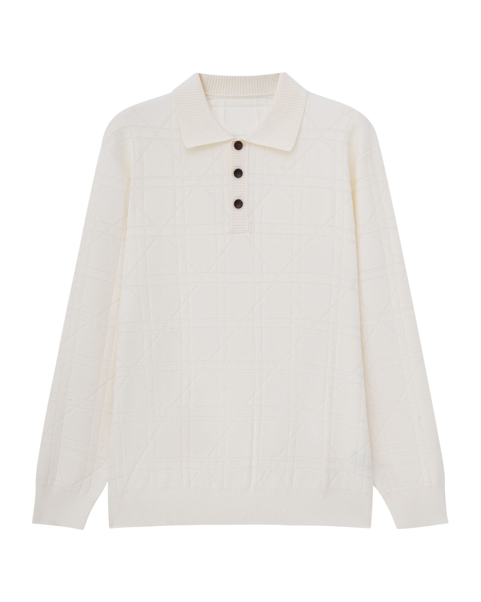 Wool Blend Knit Polo