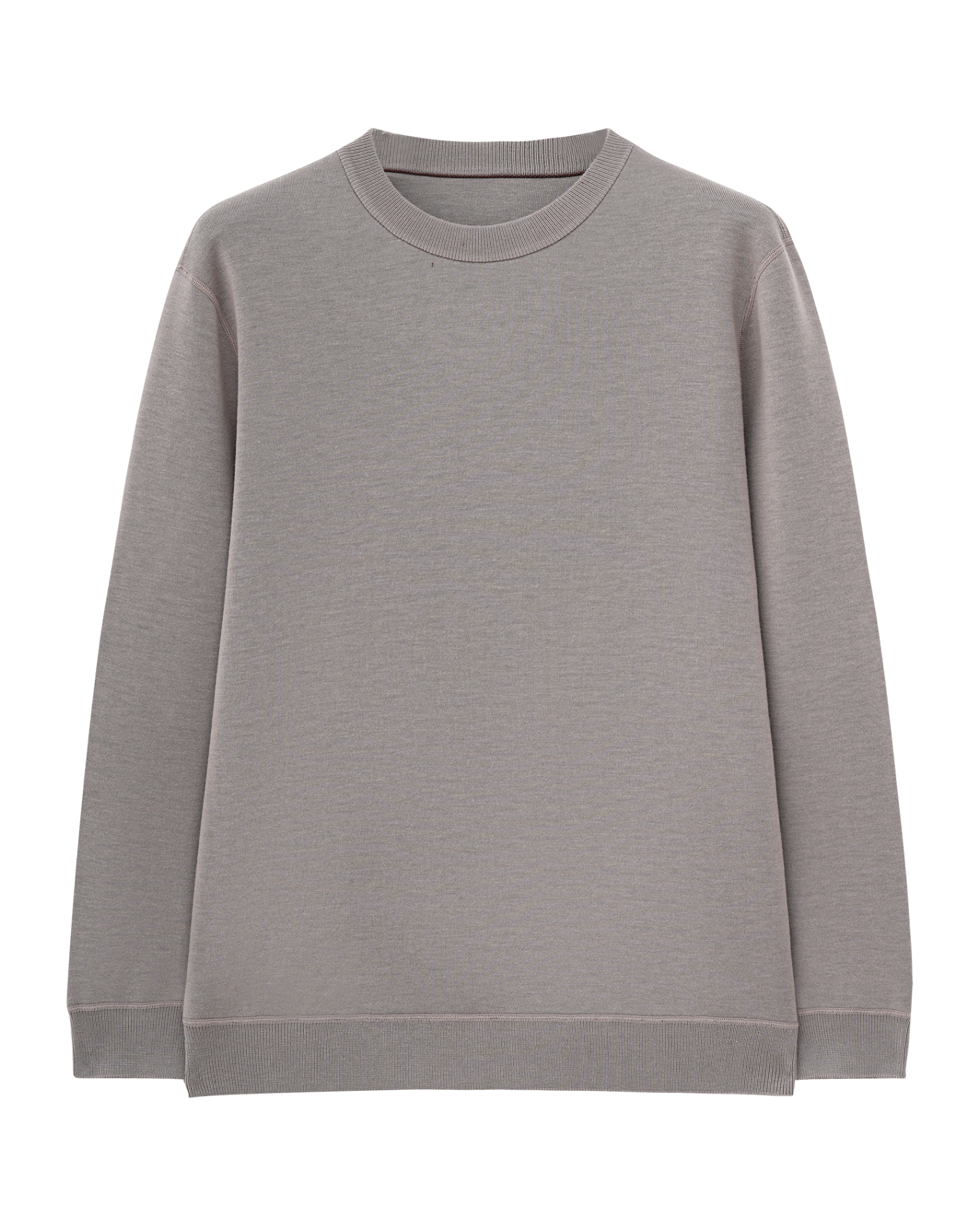 Wool Blend Plain Knit Sweater