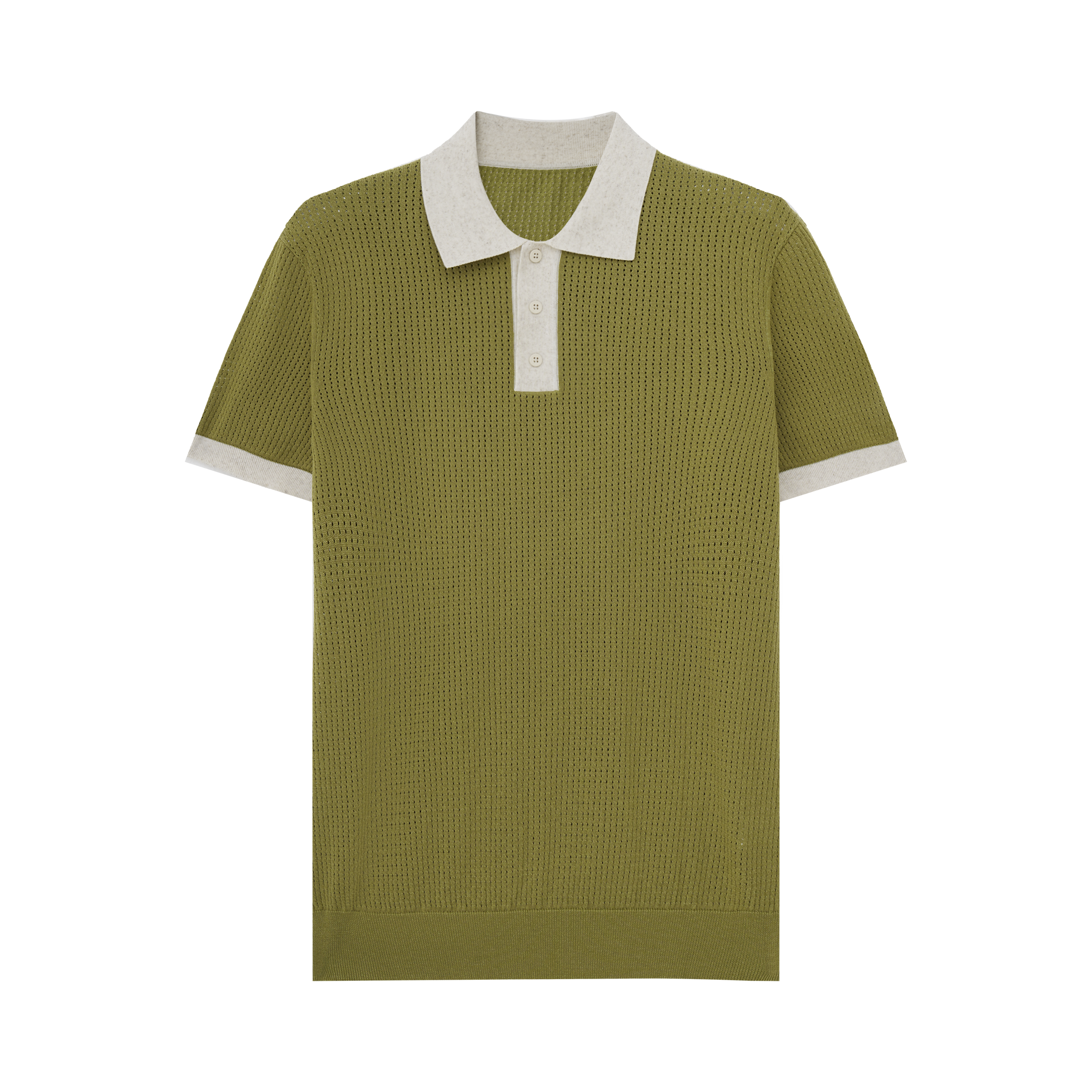 Open Knit Linen Polo
