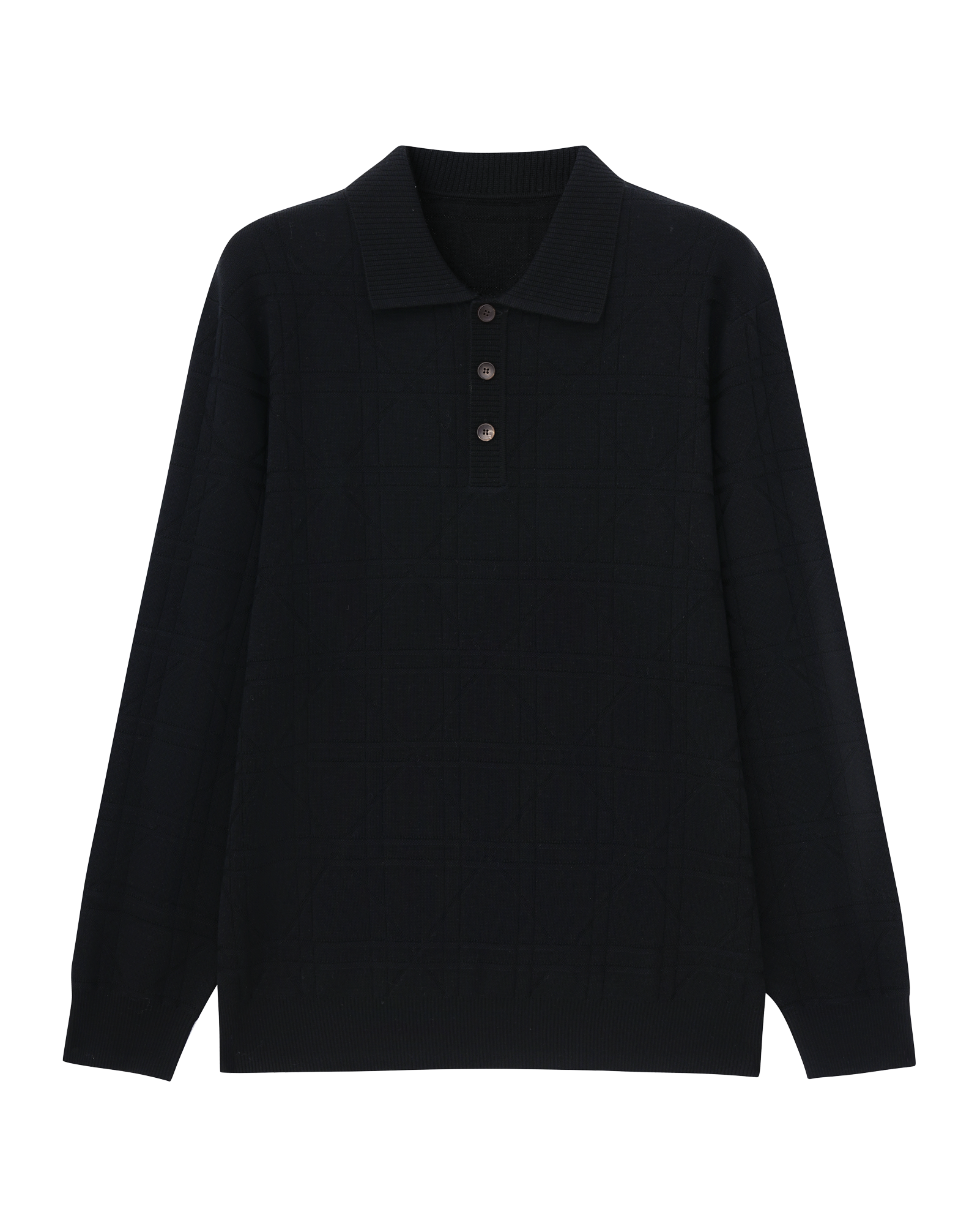 Wool Blend Knit Polo