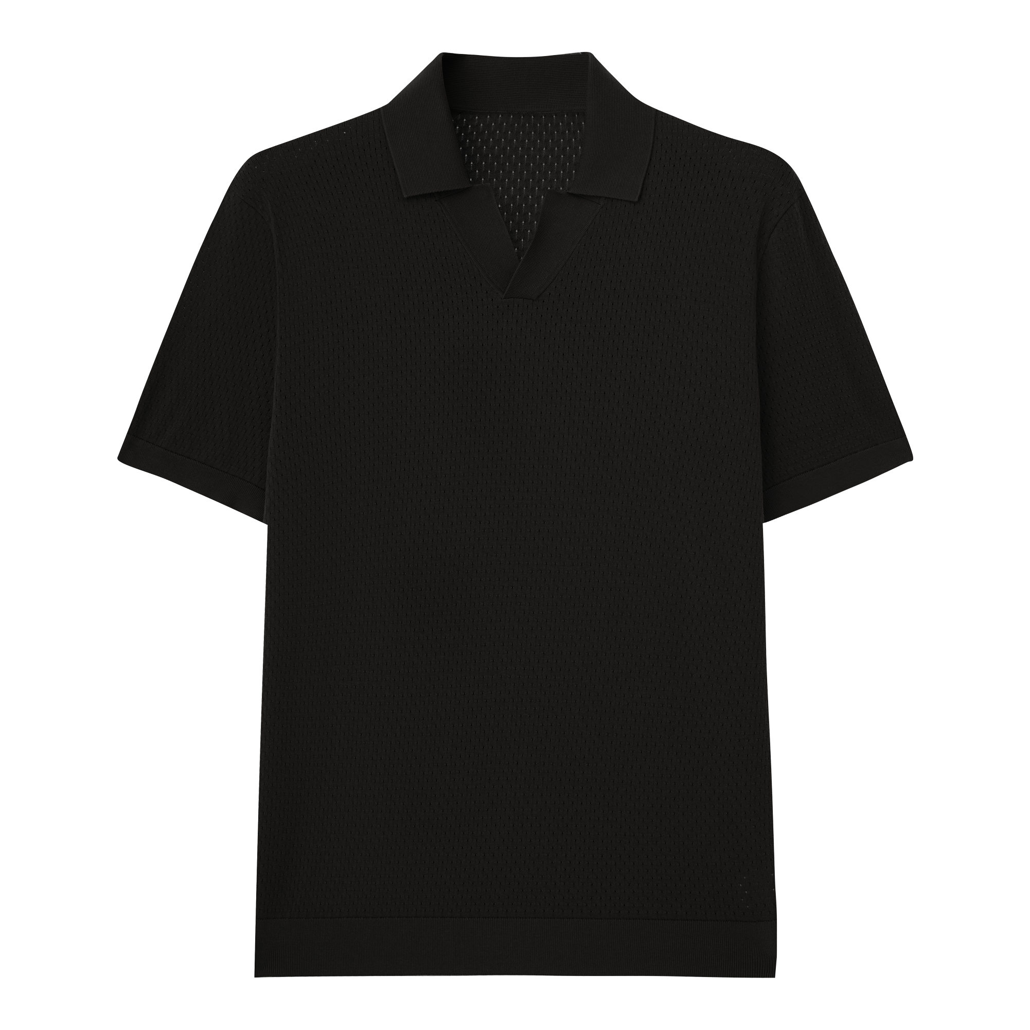Long Staple Cotton Mesh Knit Polo