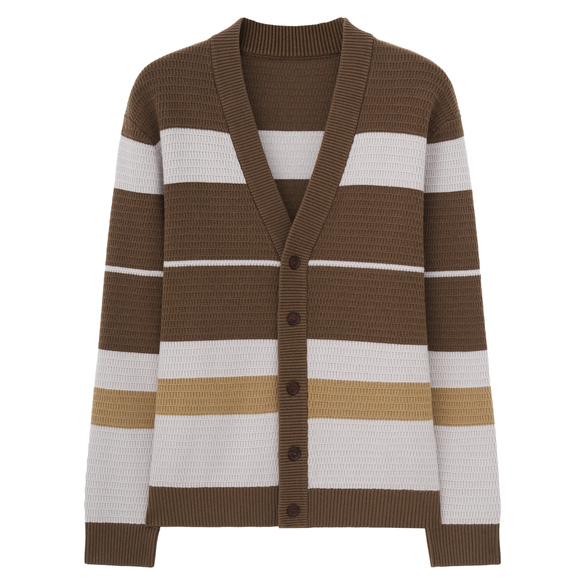 Sheep's Wool Textured Woven Cardigan