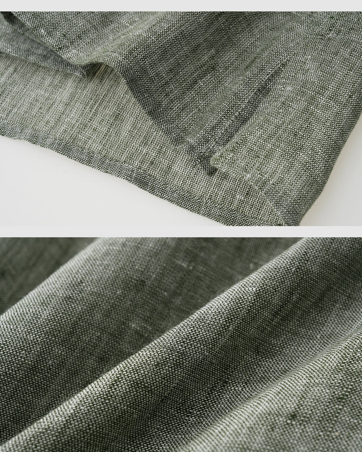 Linen-Ramie Shirt with Natural Shell Buttons