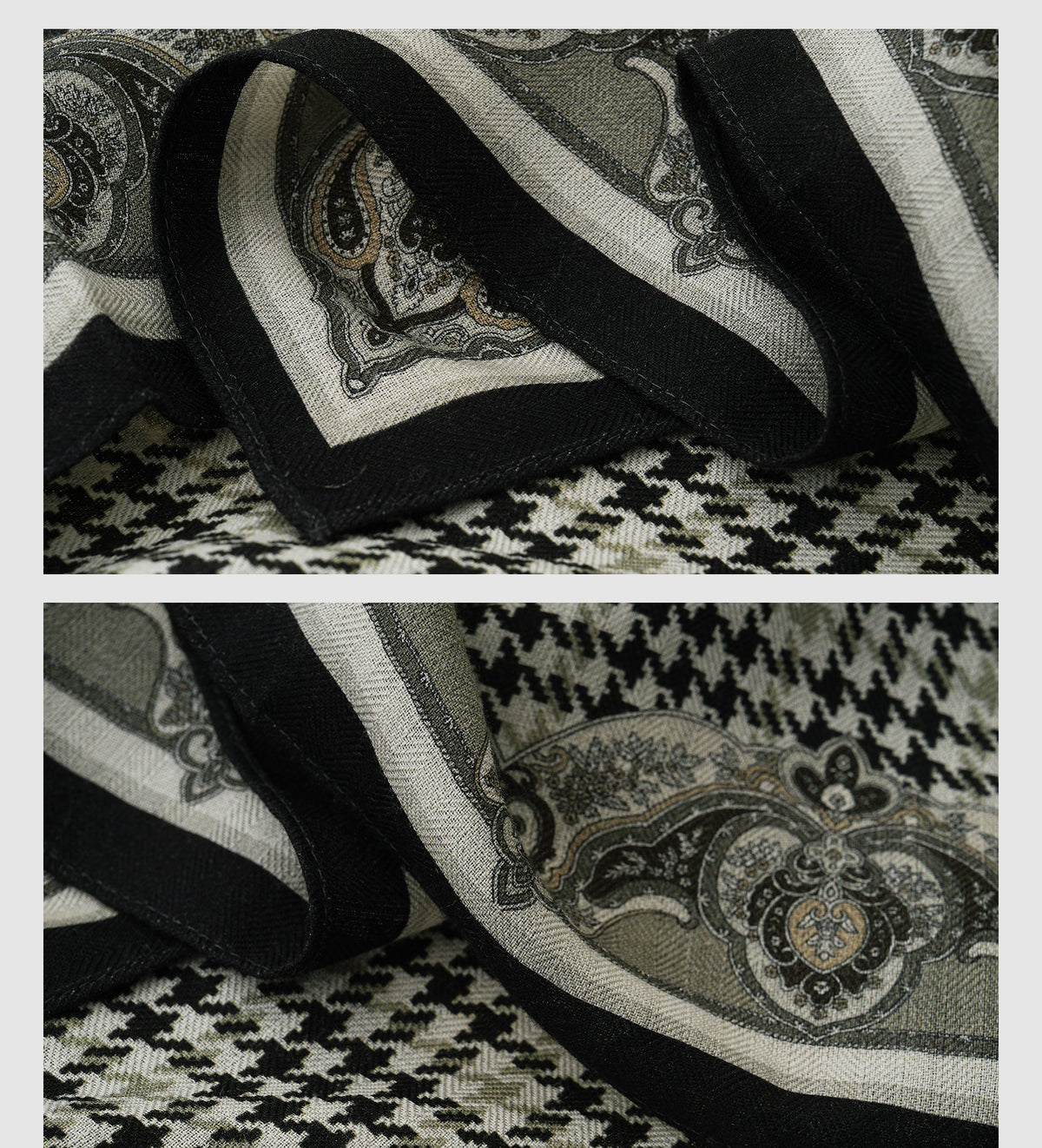 Custom-Woven Wool and Silk Scarf