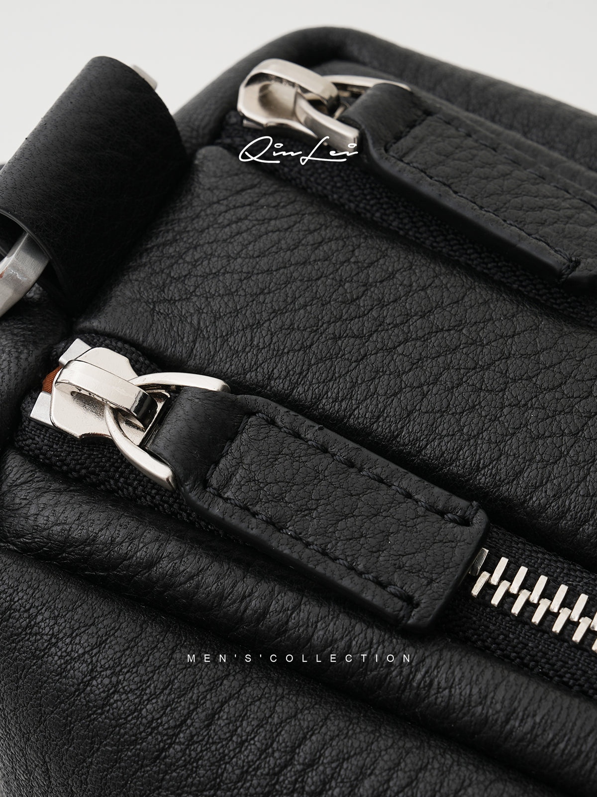 Handbag with a rich, textured lambskin lining