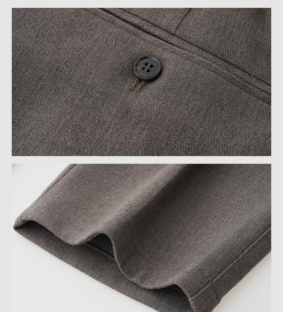 Wool-Blend Tailored Dress Pants