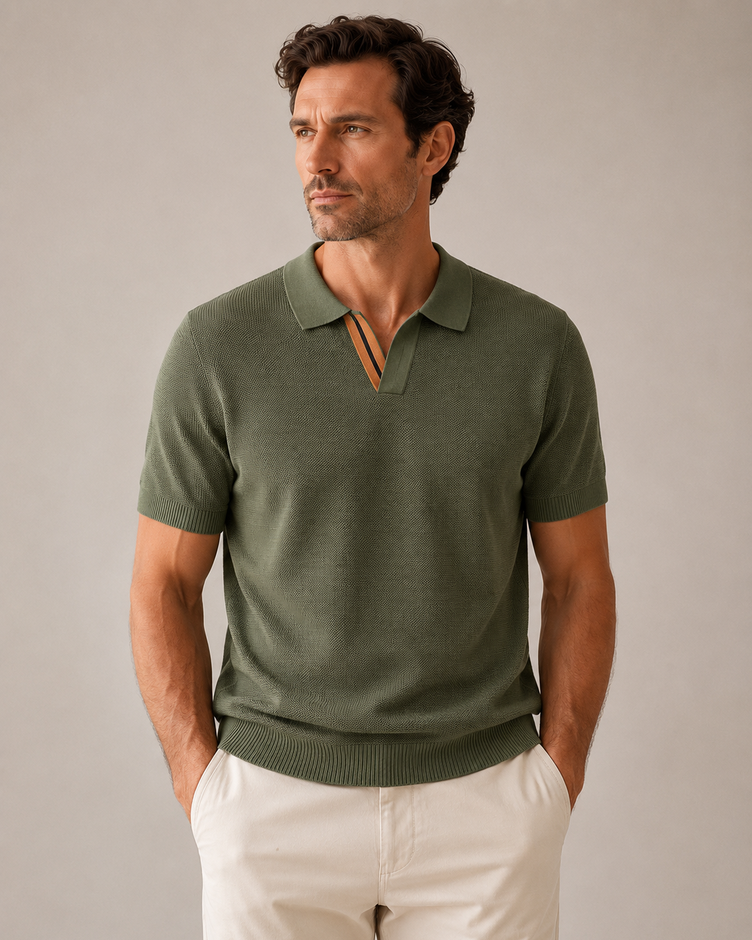 Combed Cotton Knit Polo