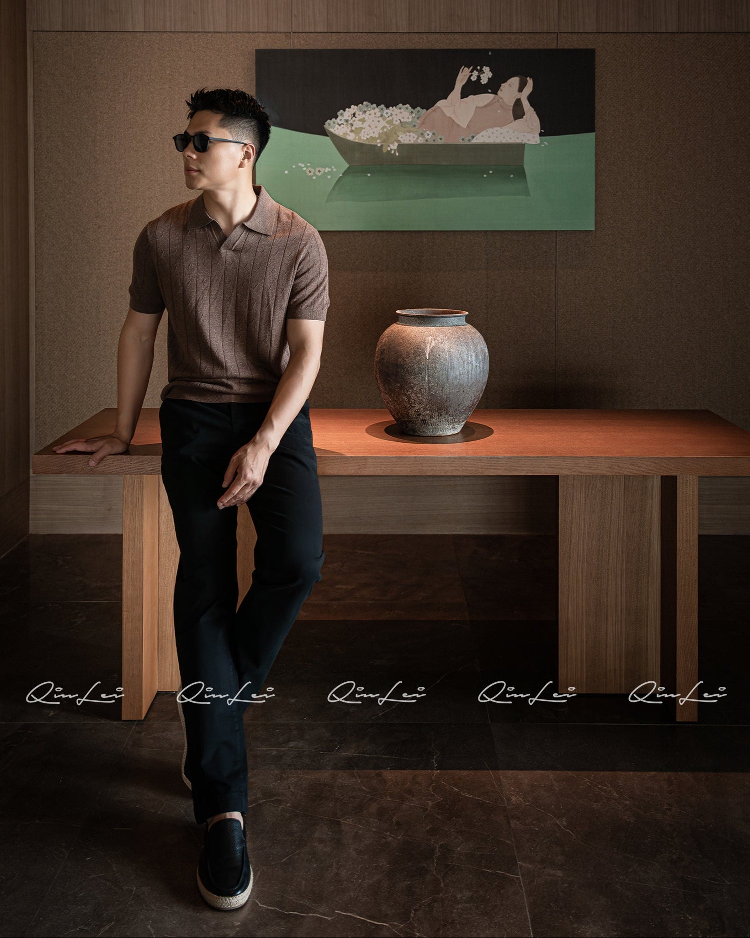 Knit Linen Lyocell Polo