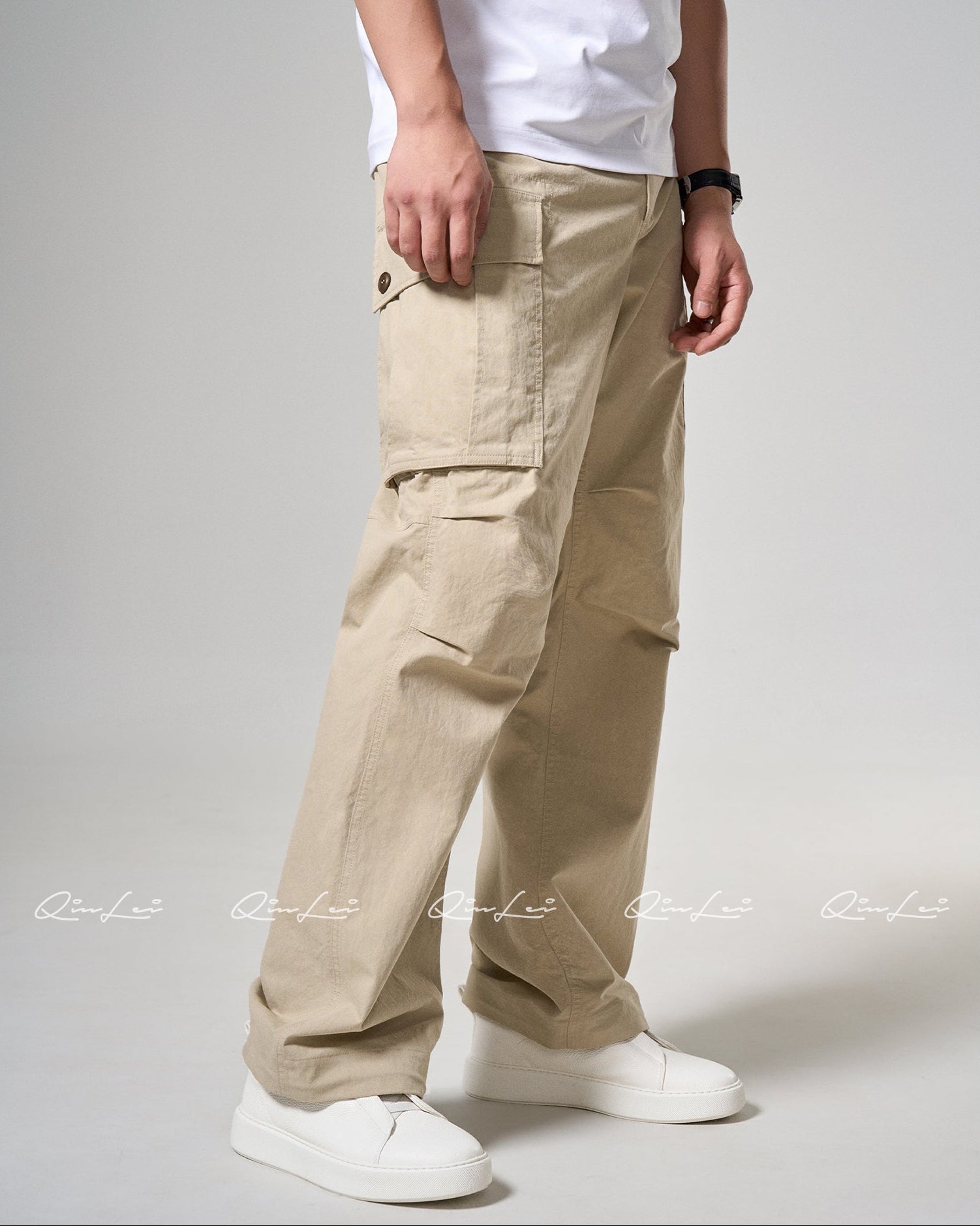 Relaxed Cotton Cargo Pants