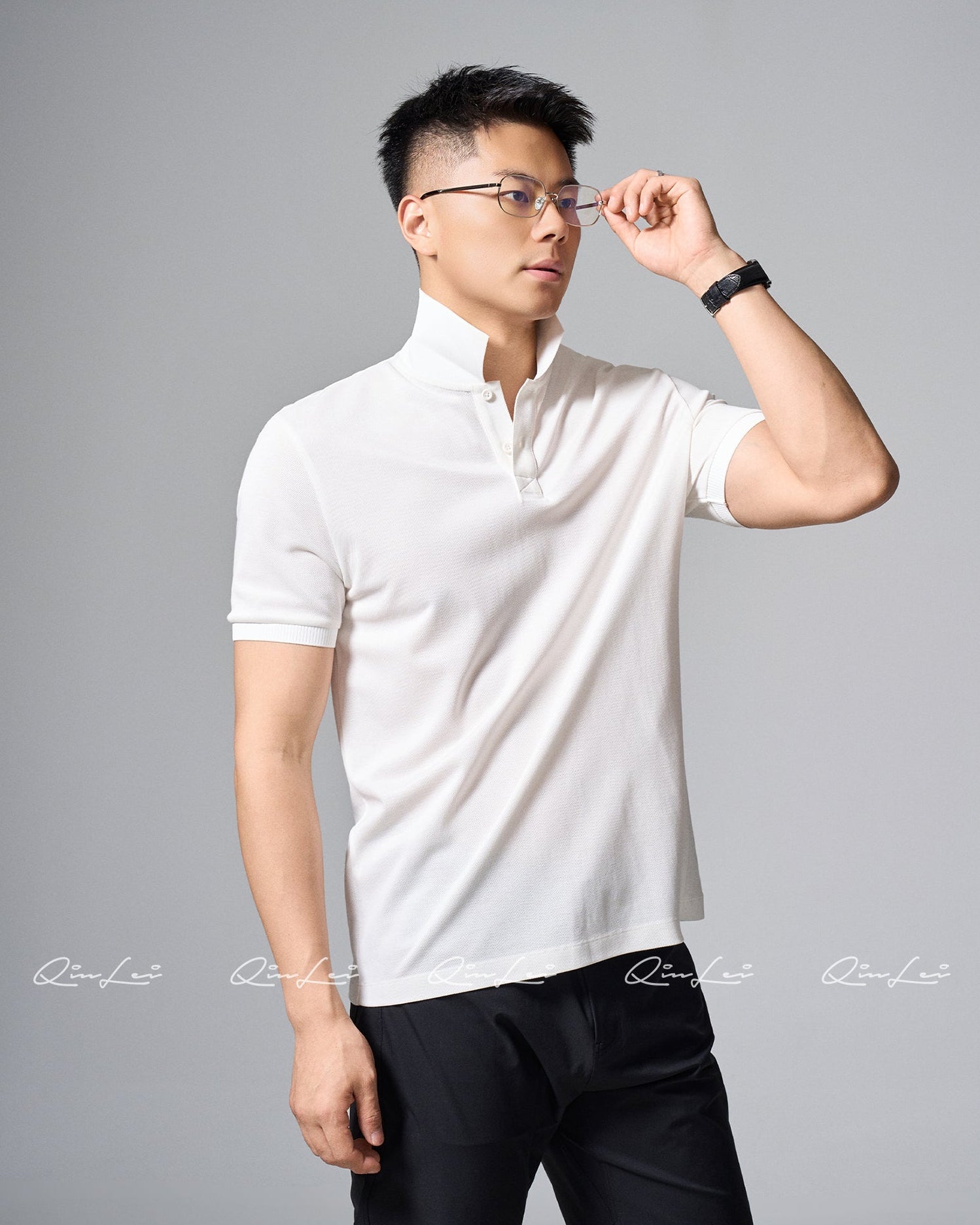 Dense Knit Wool Cotton Polo