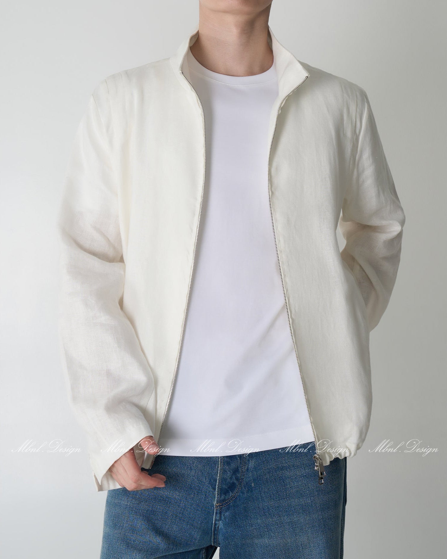 Double-Zip Stand Collar Jacket