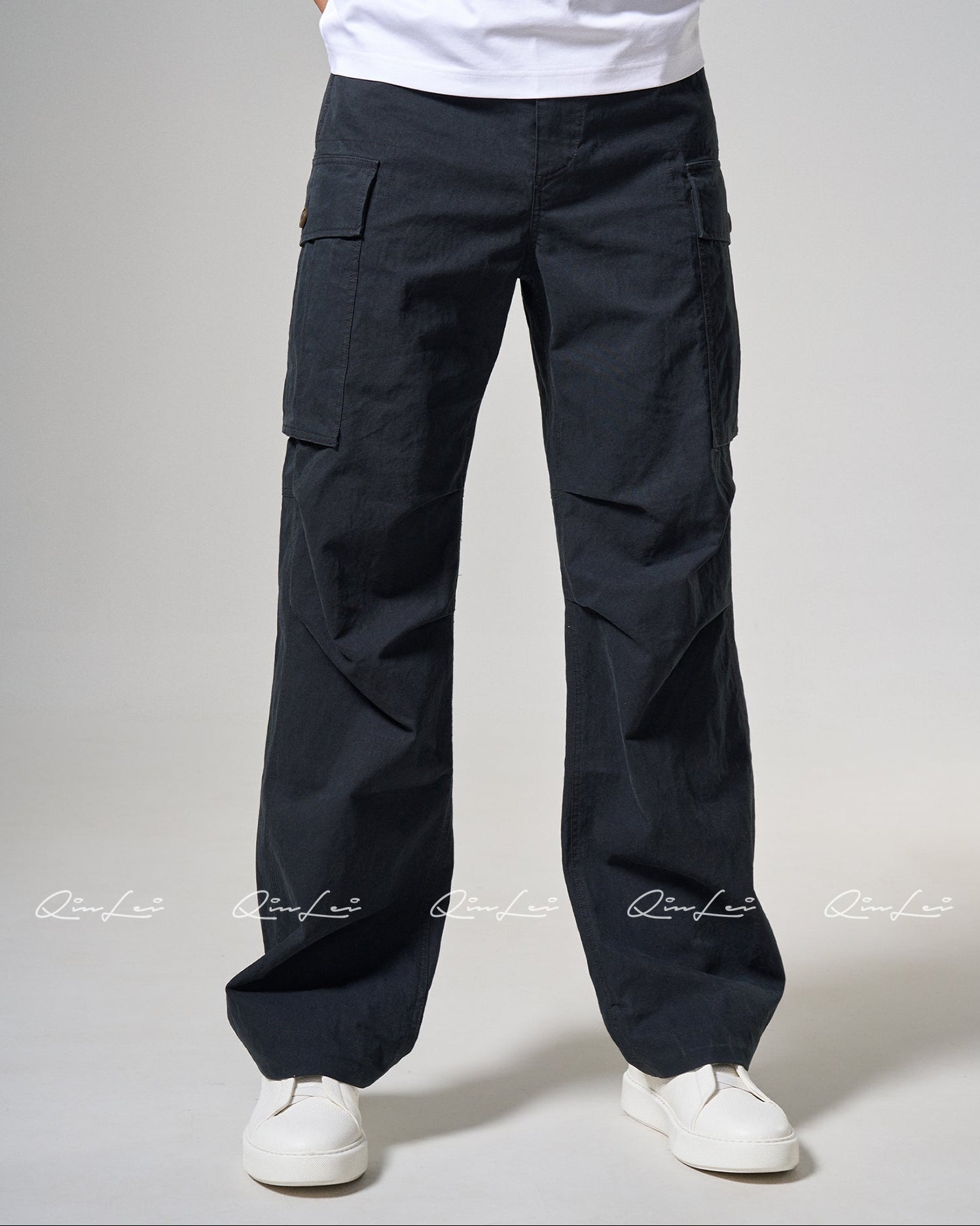Relaxed Cotton Cargo Pants