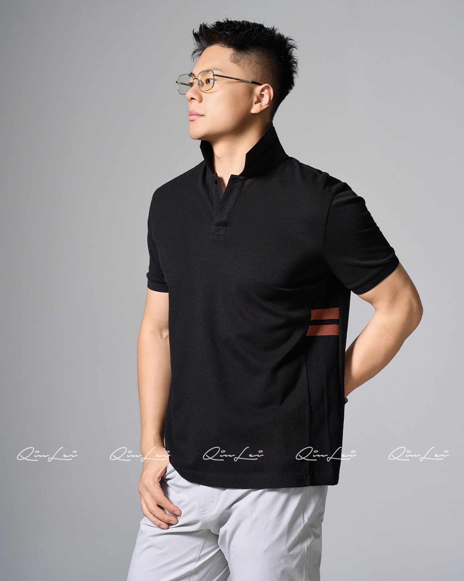 Dense Knit Wool Cotton Polo