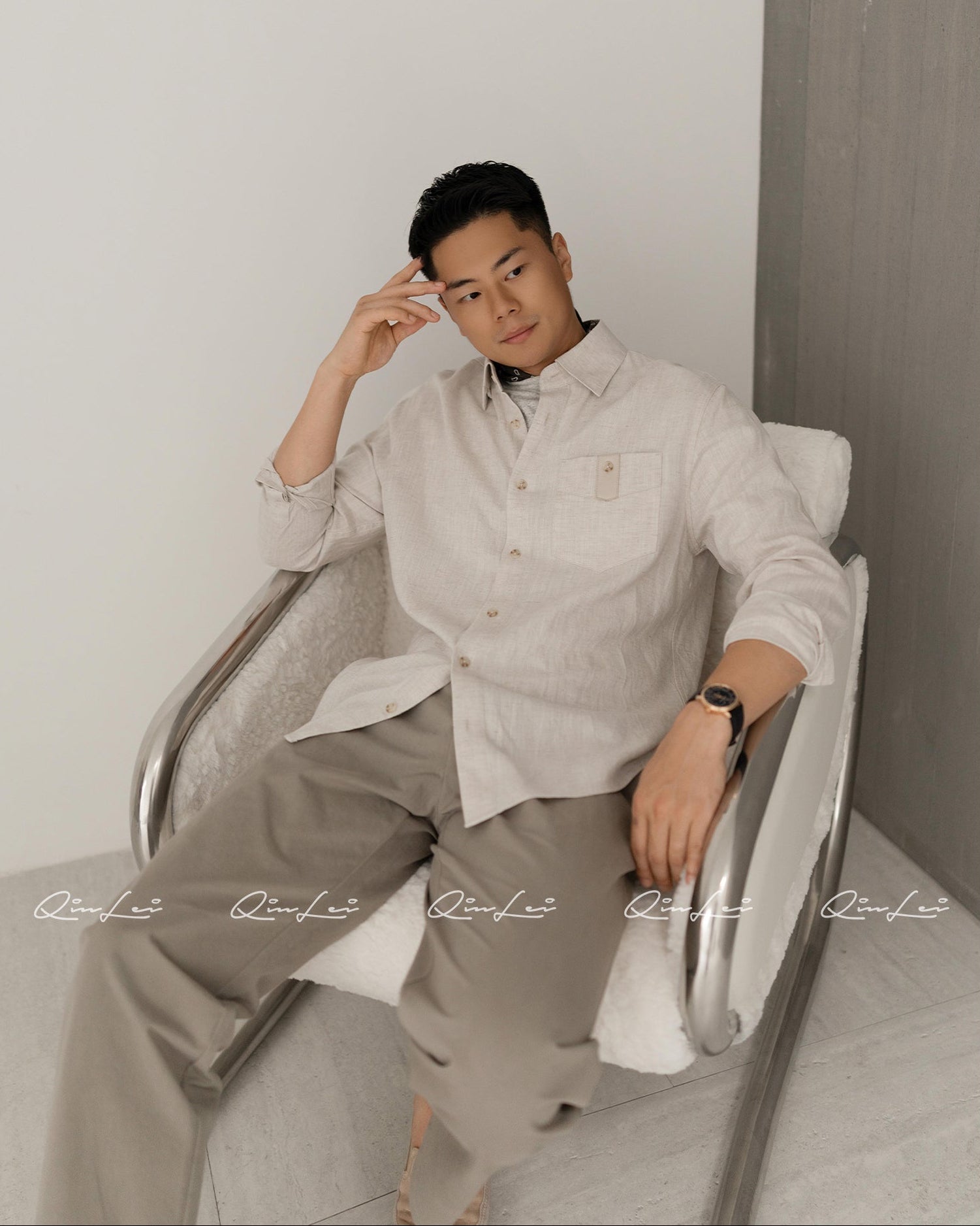 Textured Linen Shirt