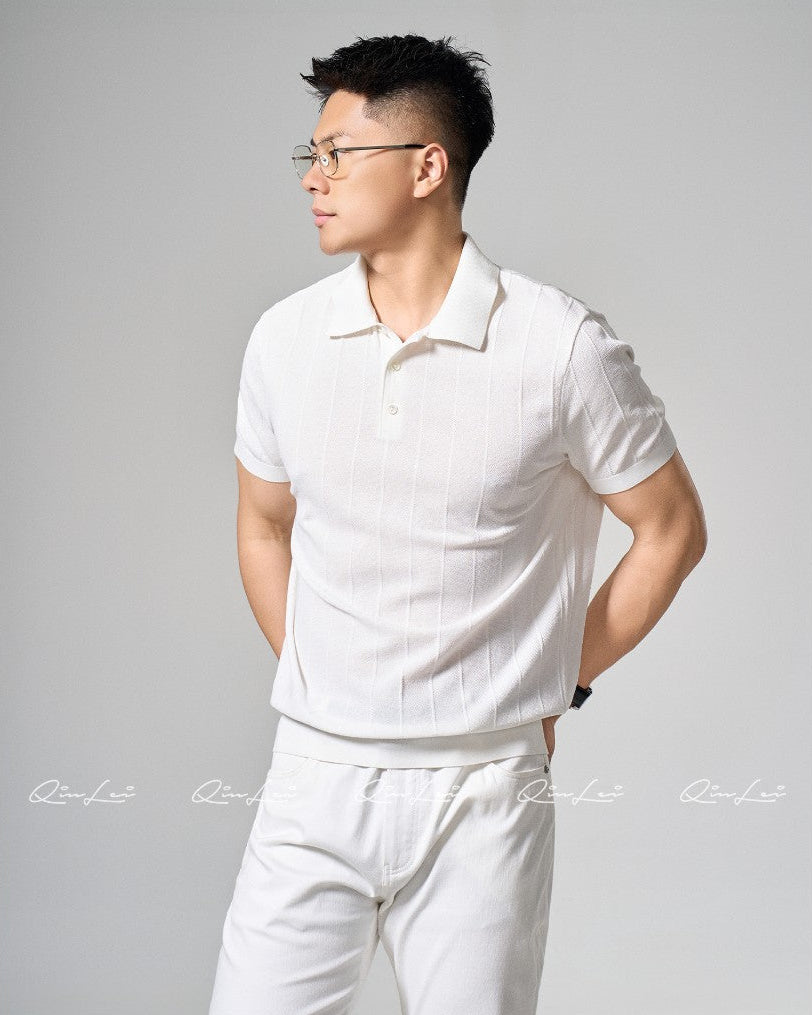 Textured Cotton Polo