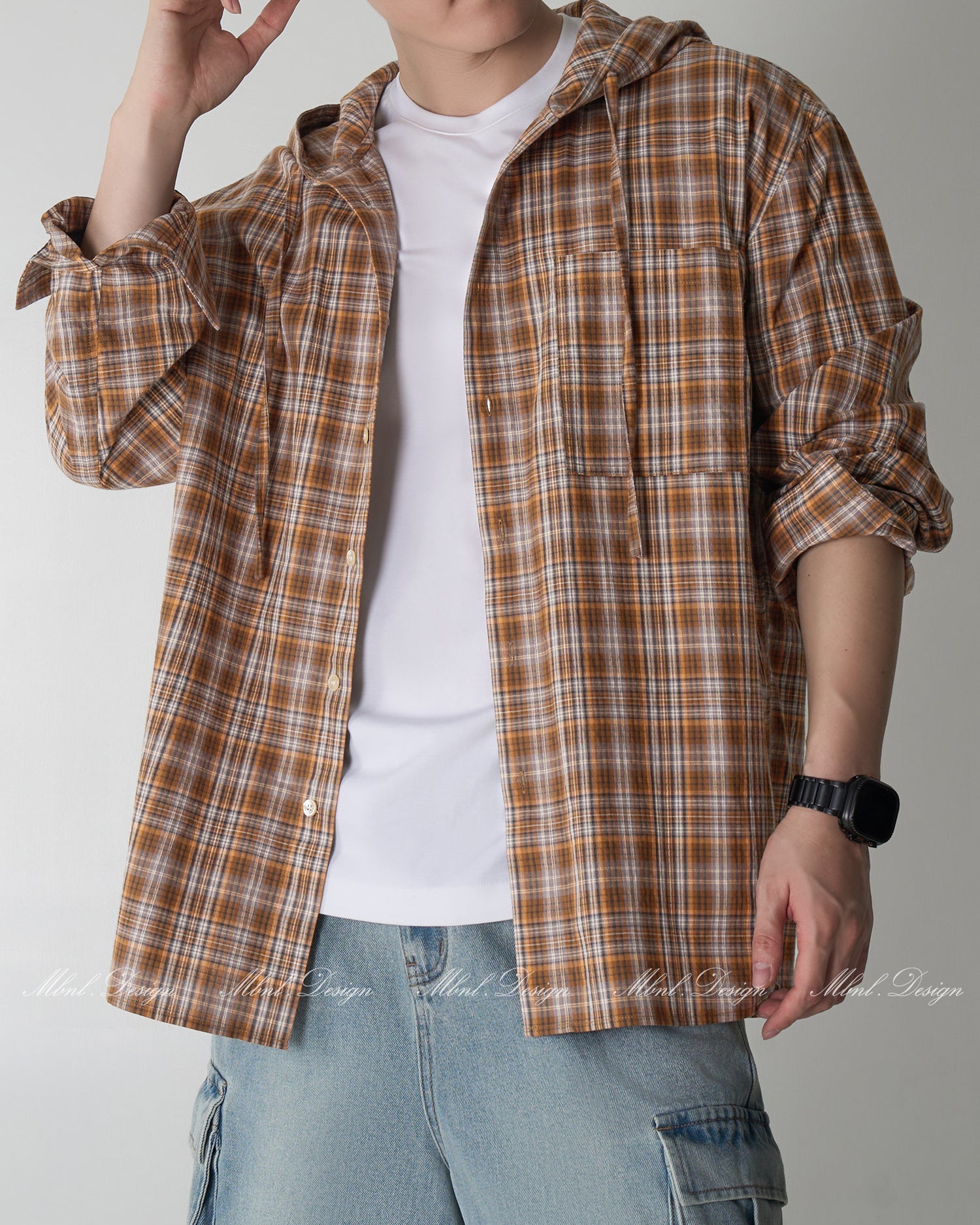Checked Hoodie Jacket