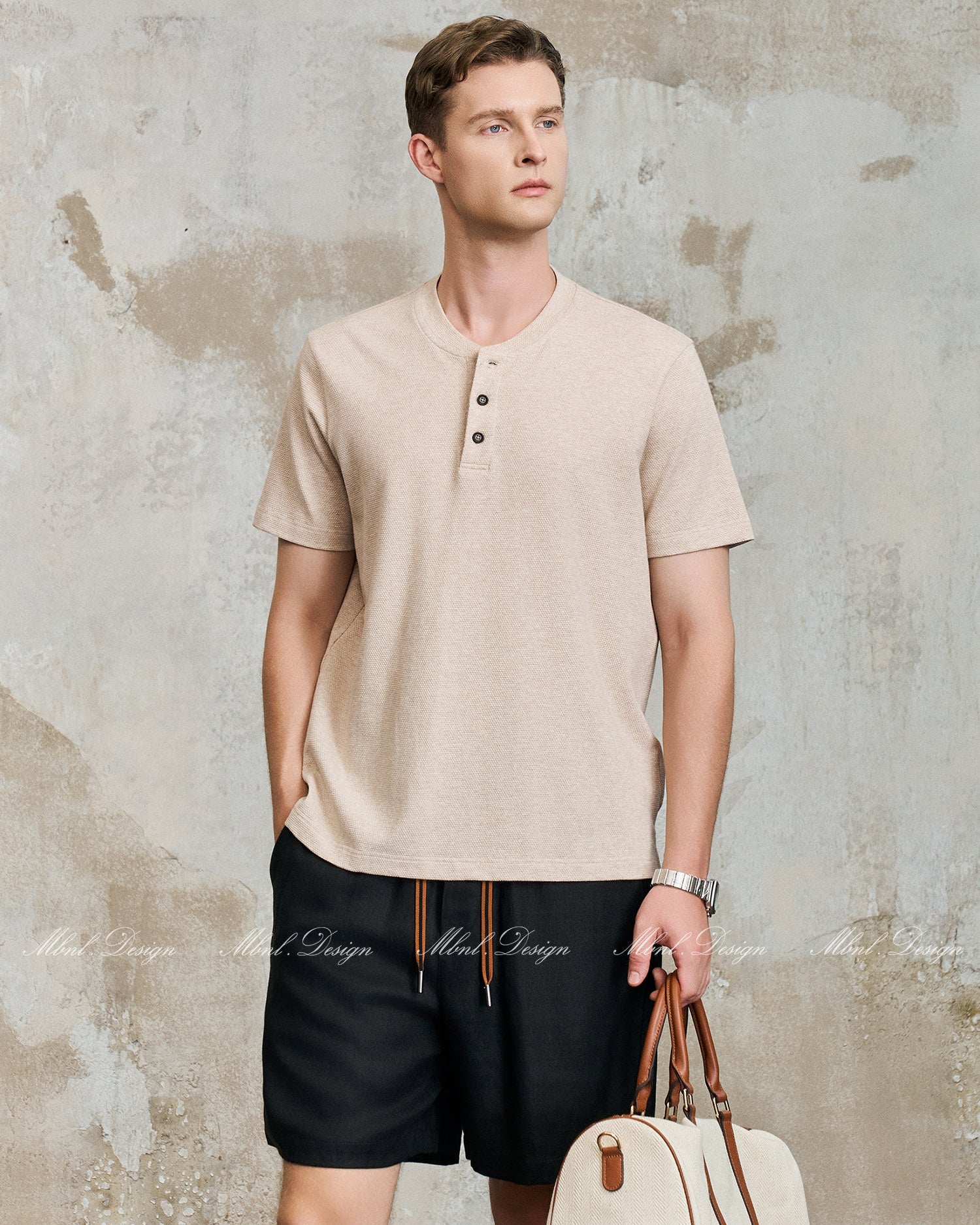 Soft Cotton Henley T-Shirt