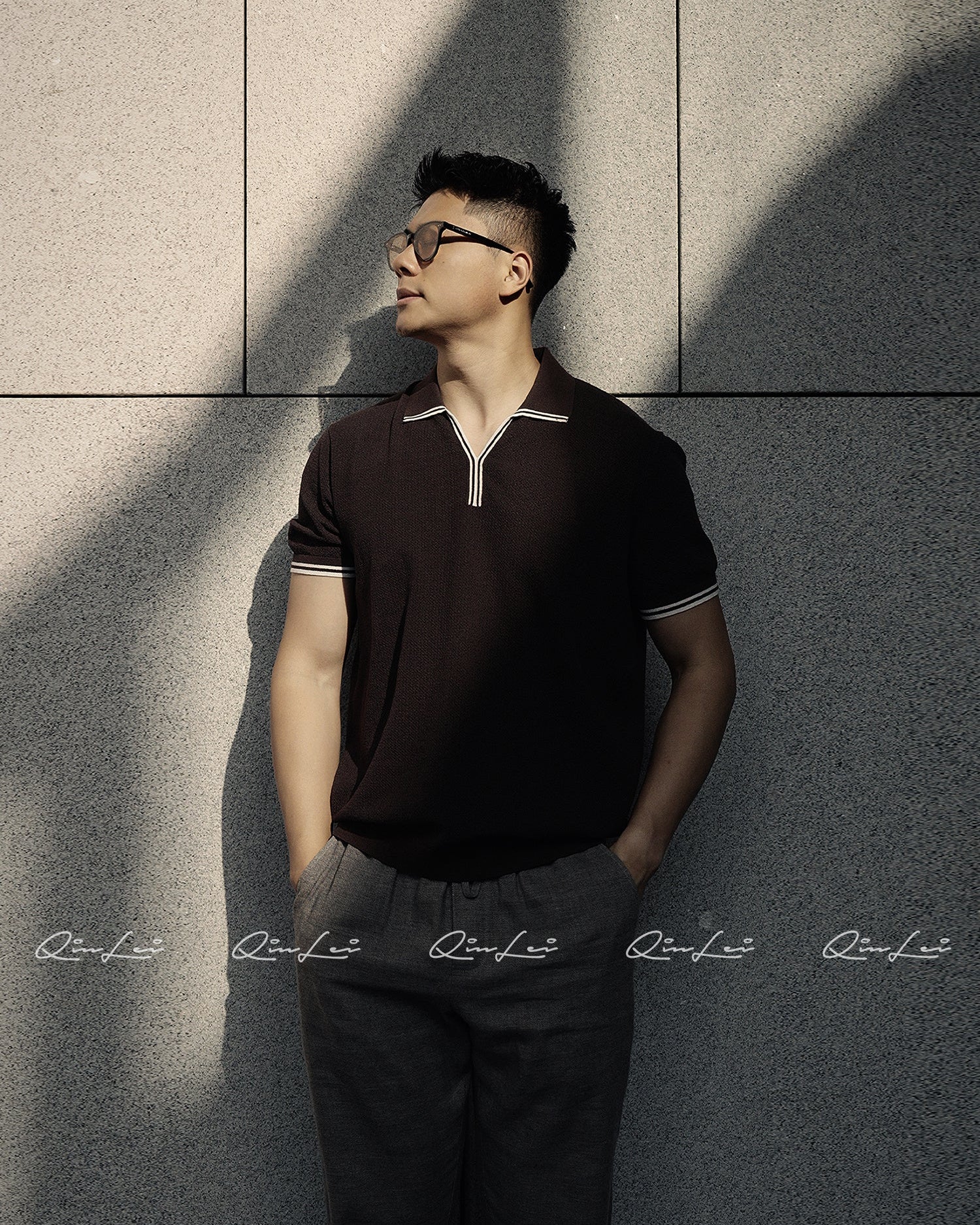 Textured Cotton Polo