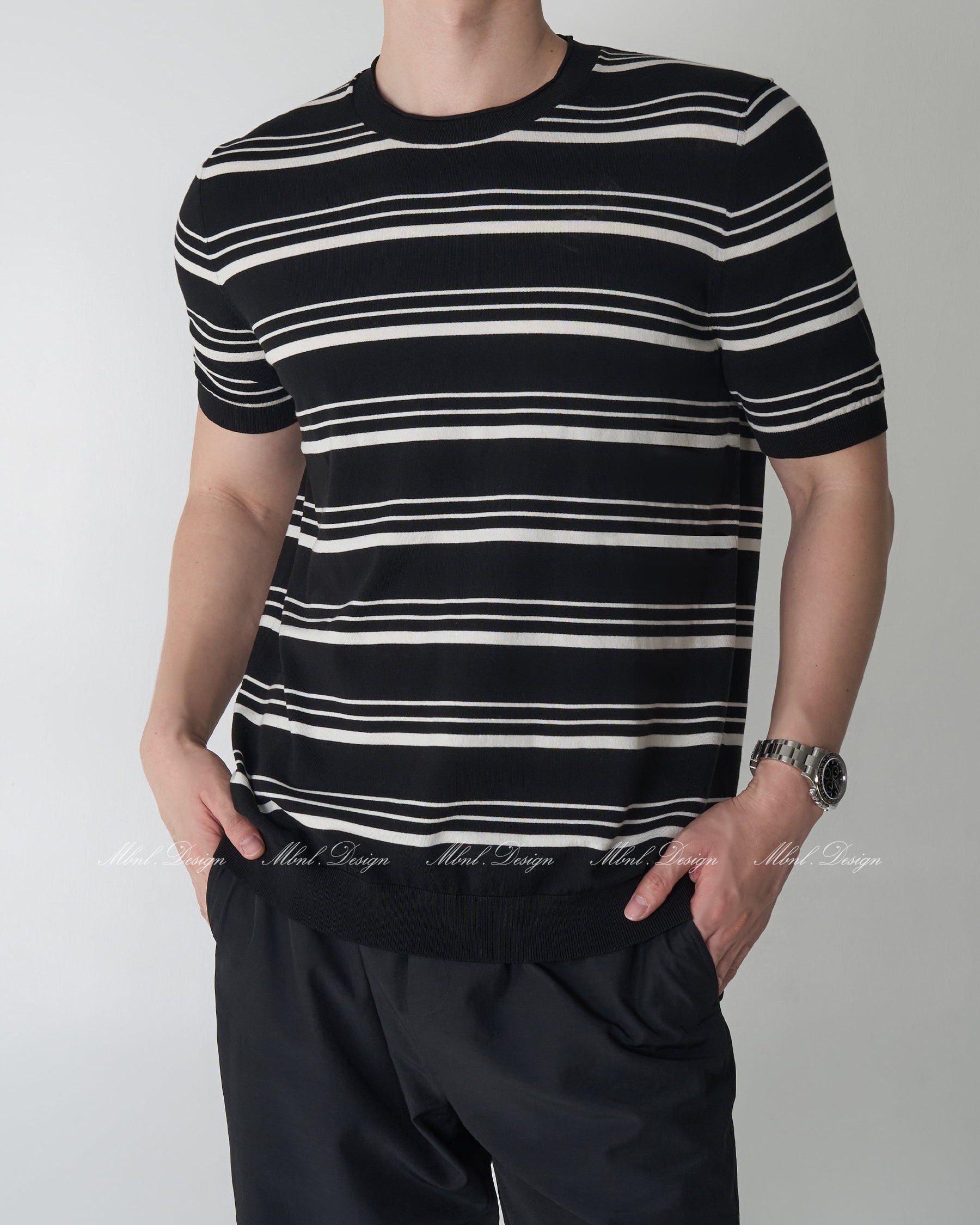 Striped Knit T-Shirt