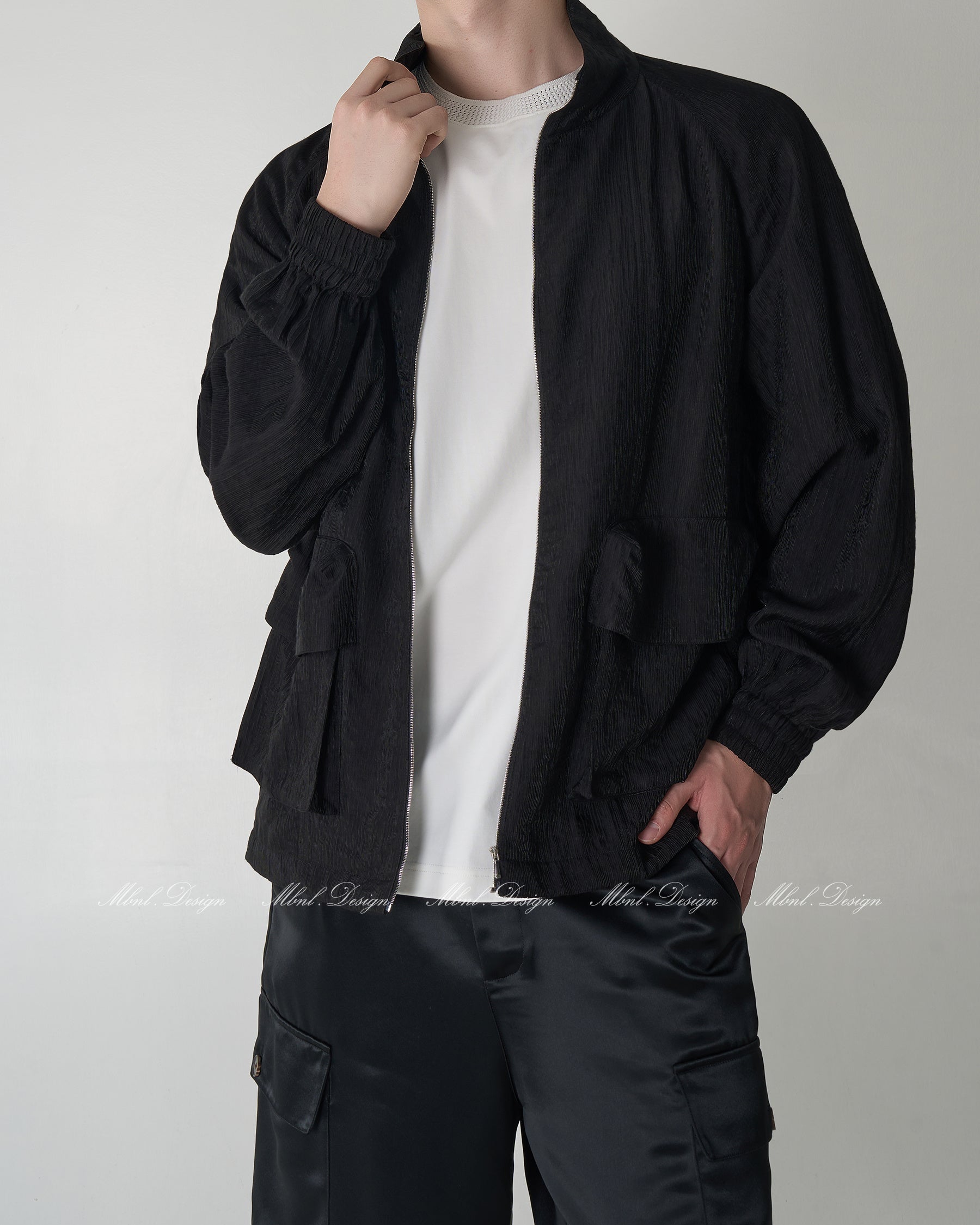 Sleek Black Wool Jacket