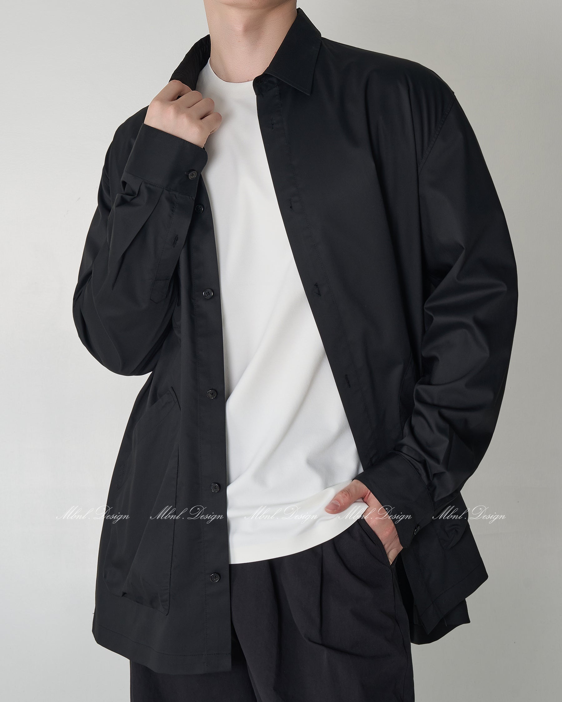 Split Hem Shirt Jacket