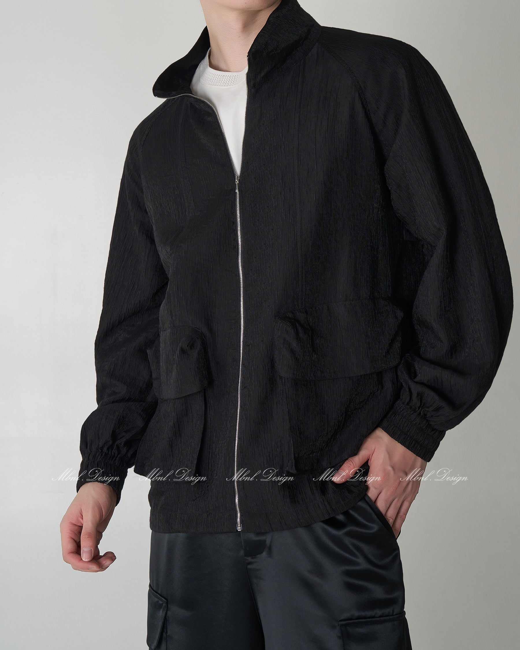 Sleek Black Wool Jacket