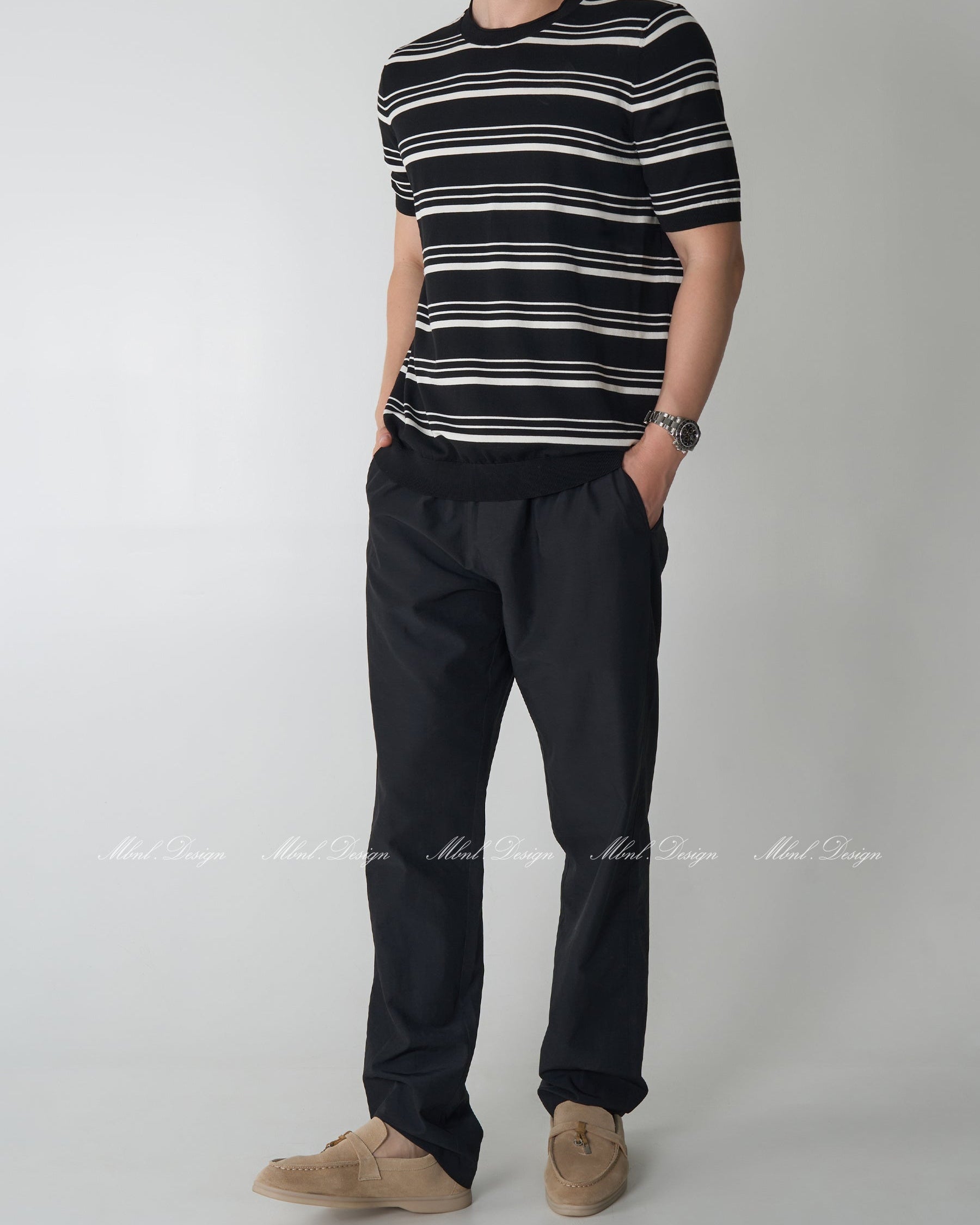 Striped Knit T-Shirt