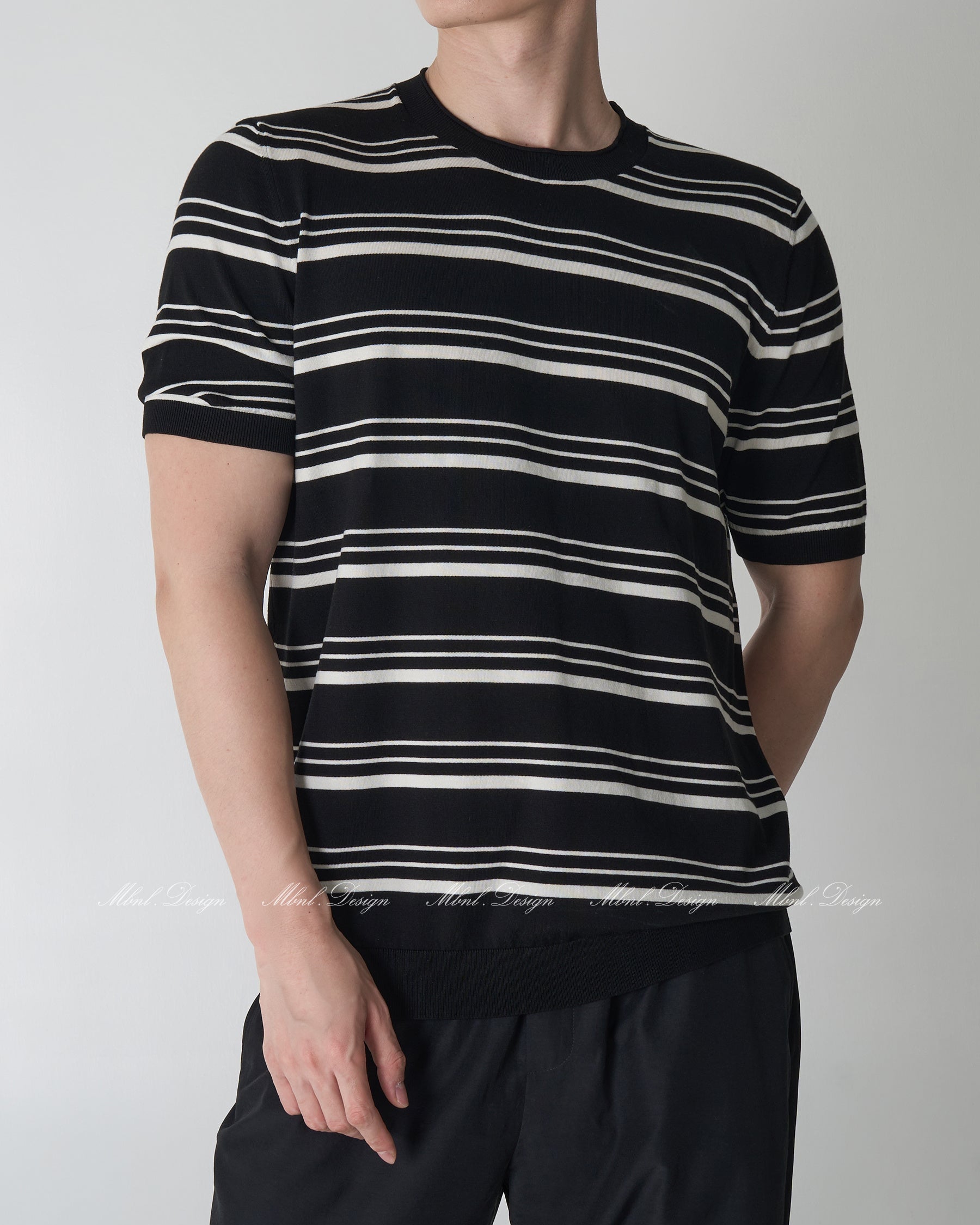 Striped Knit T-Shirt