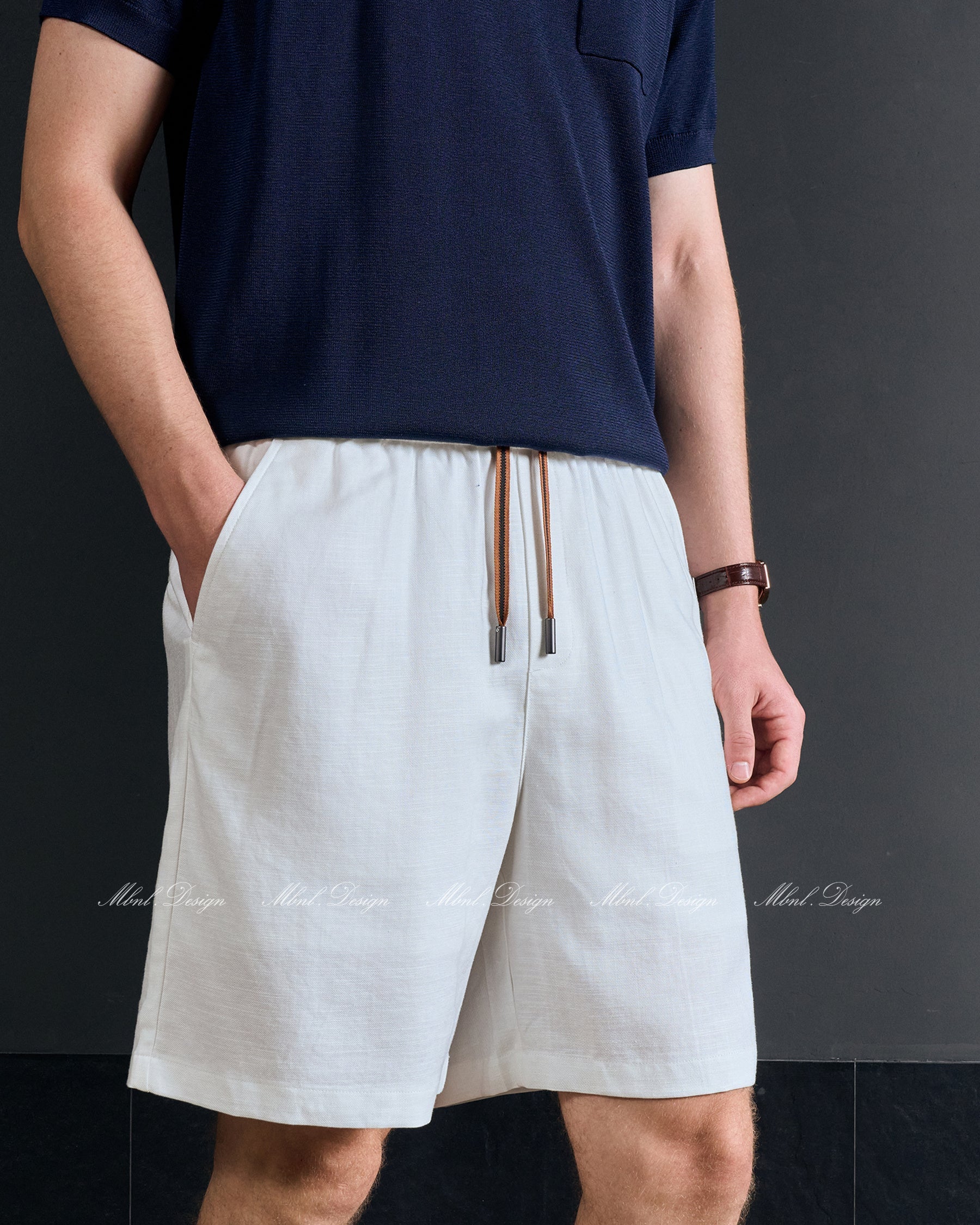 Tencel & Linen Blend Shorts