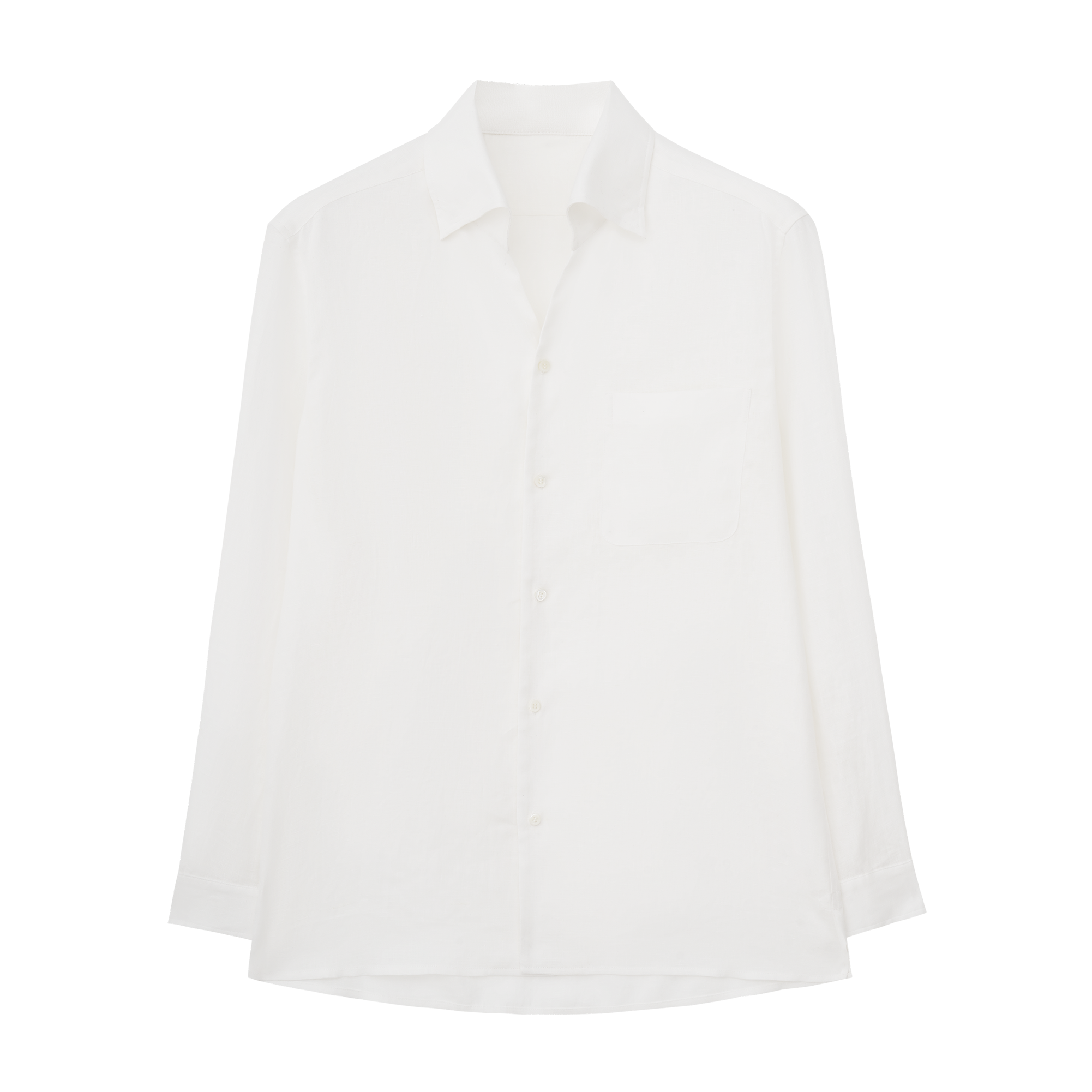 Linen Shiny Shell Button Shirt